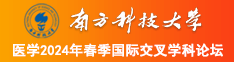 鸡鸡插小洞视频网站南方科技大学医学2024年春季国际交叉学科论坛